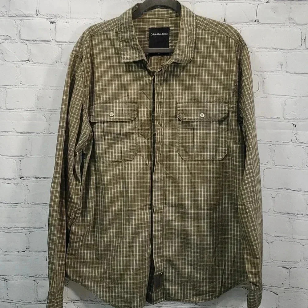 Calvin Klein Jeans Button Down Shirt Size XL